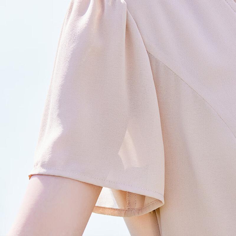 Pasite Summer Floral Faux Two-Piece Chiffon A-Line Dress