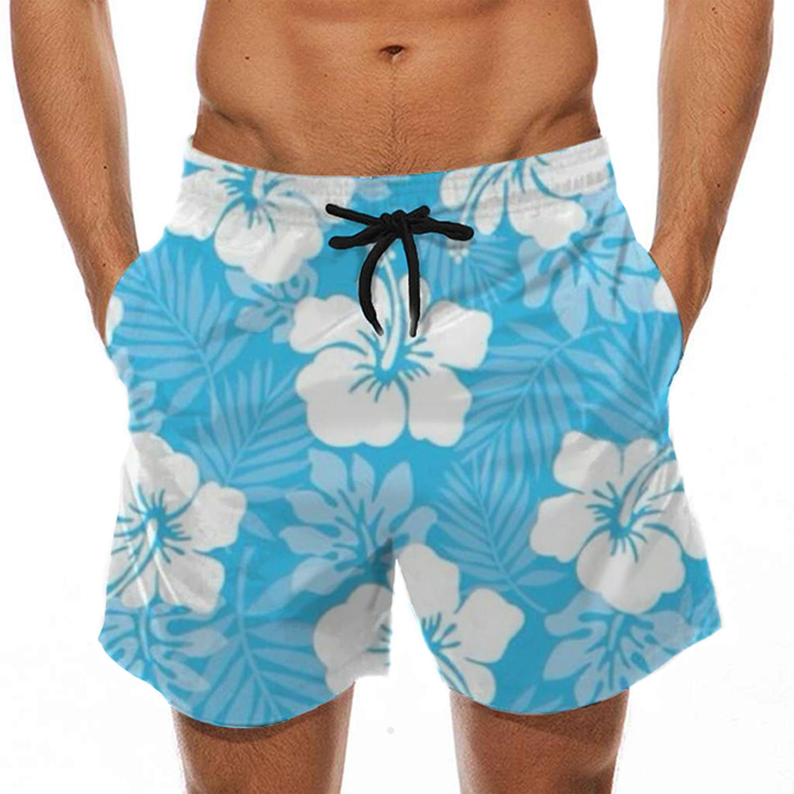 

Модные мужские гавайские пляжные спортивные повседневные шорты с ремешками и брюками S