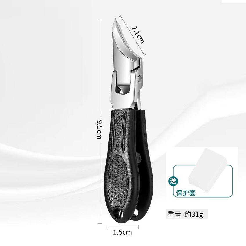 Slanted Mouth Clippers Stainless Nail Groove Clippers Large Opening Nail Clippers For Nail Salon Home Use