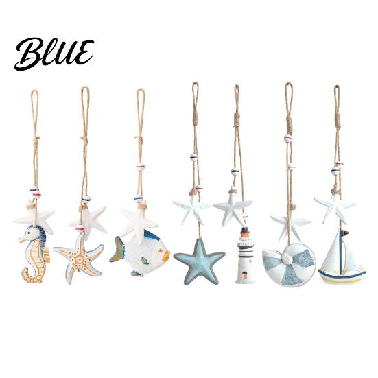 Decorative Nautical Theme Piece Mediterranean Wall Hanging Decor Handcrafted Wooden Ocean Style Ornaments Pendants with Coastal Interior Decoration