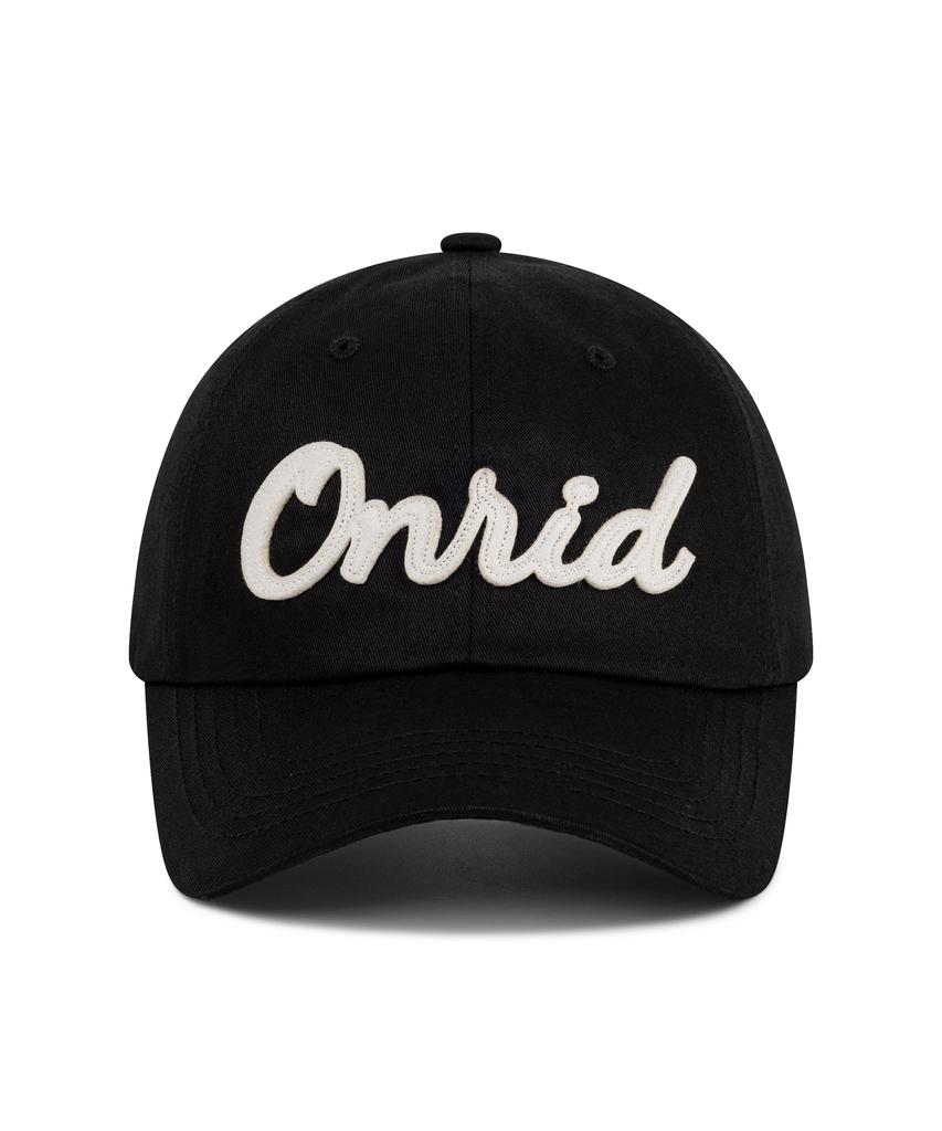 ONRIDPROJECT Applique Twill Logo Ball Cap - Black
