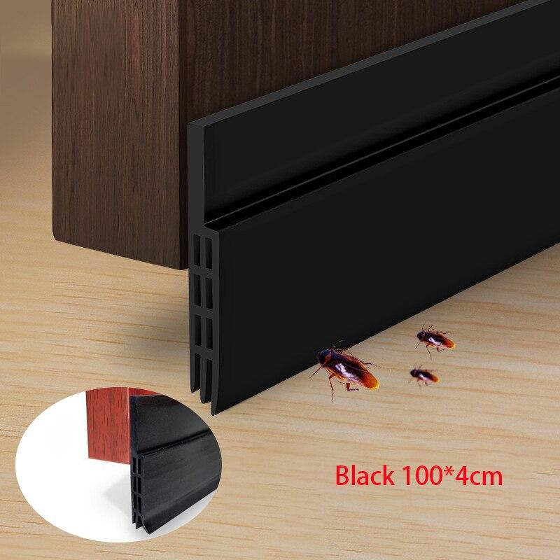 Door Bottoom Seal Strip Windproof Soundproof Door Sweep Draft Stopper Cuttable Foldable Weatherstrip Self Adhesive Acoustic Foam