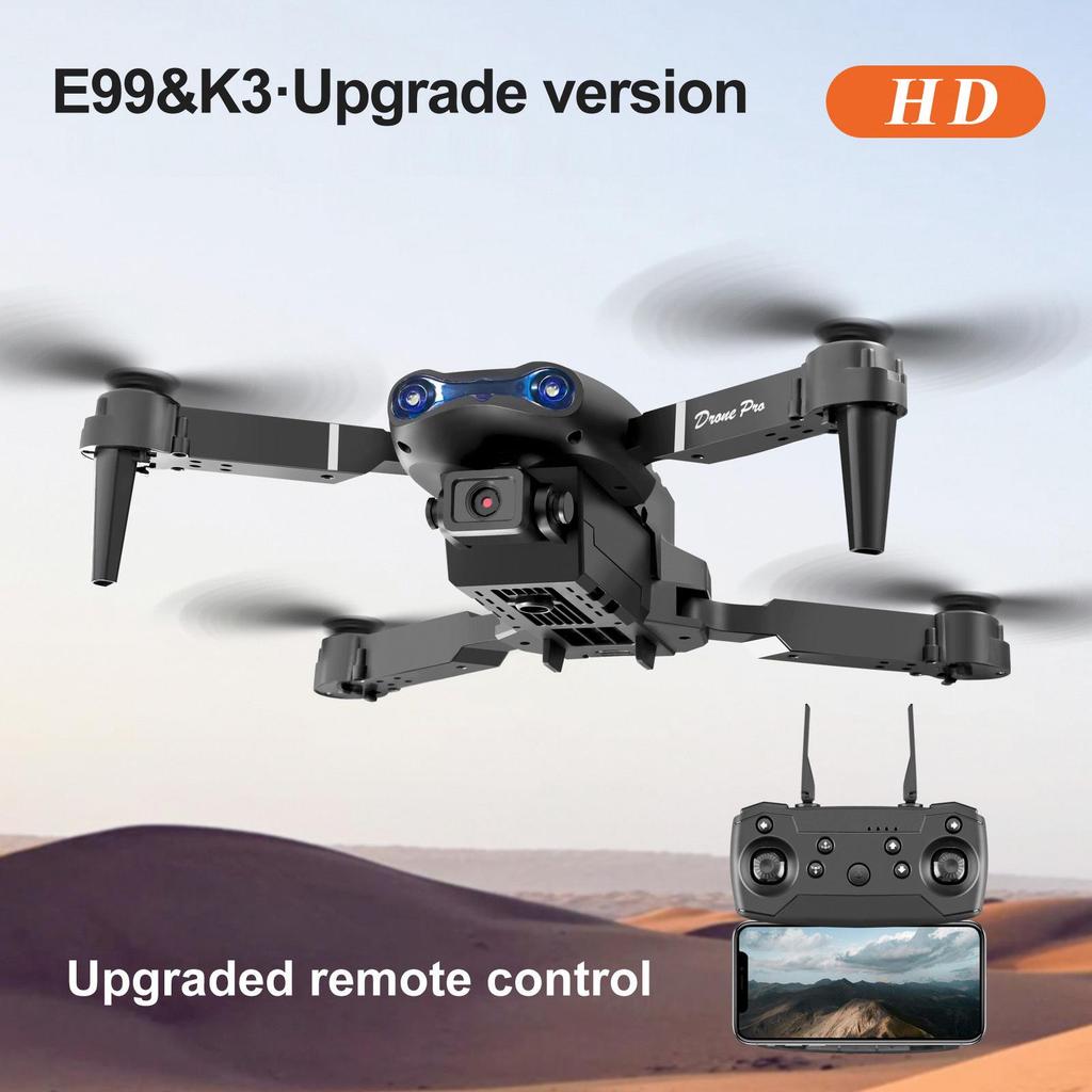 E99PRO K3 Foldable Drone with HD Camera, Long Battery Life, Remote Control, Four-Axis Aircraft Toy