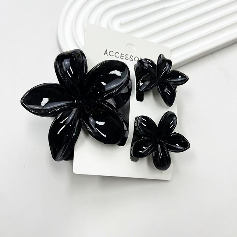 3Pcs Colorful Gradient Color Flower Hair Claws Sweet Barrettes  Shark Clip For Women Girls Beach Hair Accessories Gifts