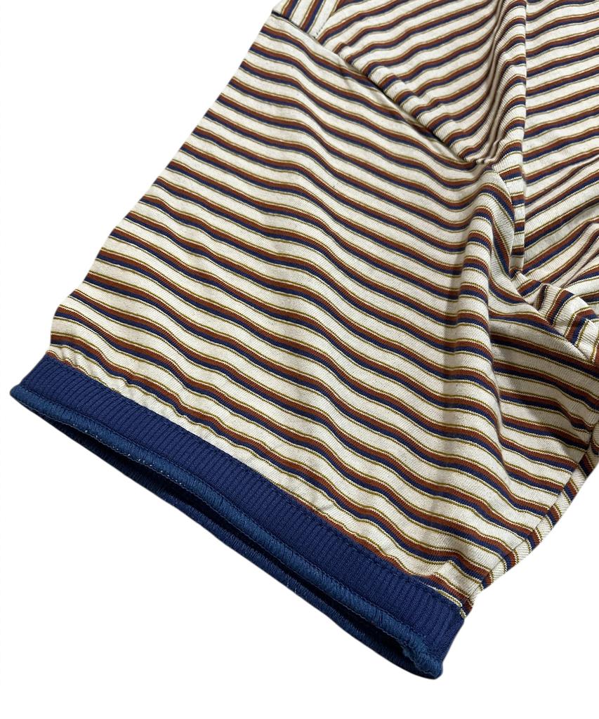 SK8ER ROCK Star Stripe Ringer T-Shirt ((Dark Blue))