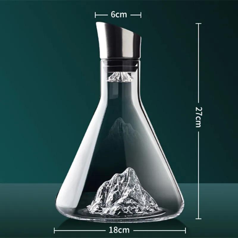 Iceberg Decanter Transparent Glass Brandy Champagne Wine Bottle Dispenser Family Party Set Supplies