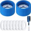 Filtration Cleaning Couplings for 28mm External Threaded Water Filters with Gasket Seals Water Filter Coupling Kit for Camping