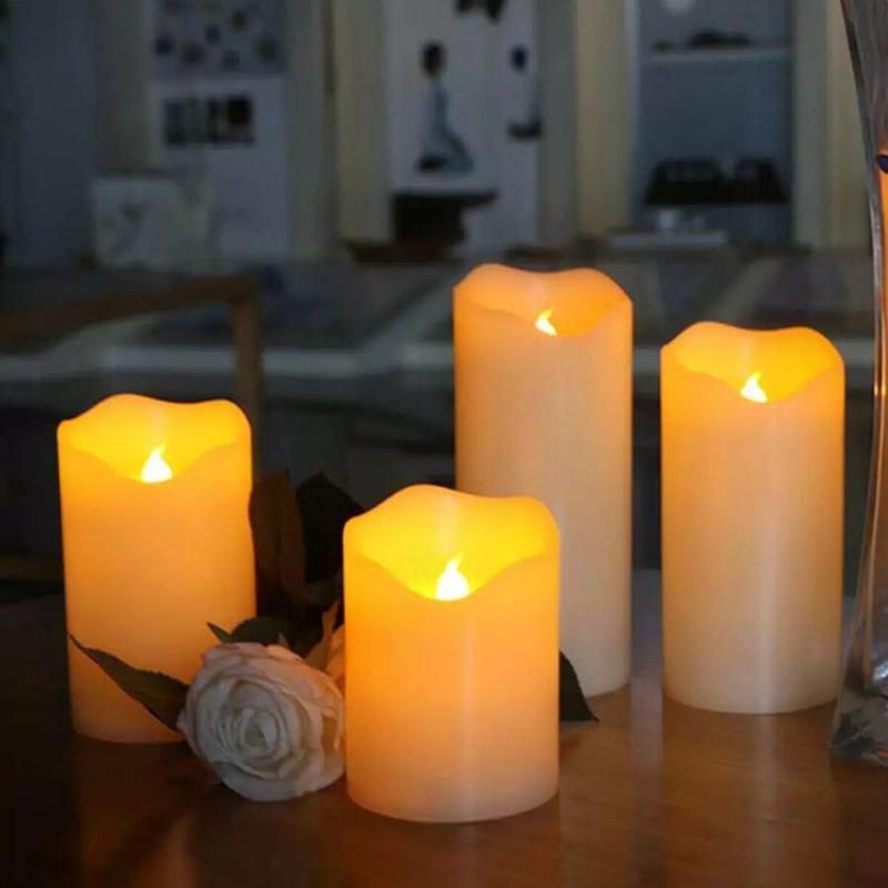Flameless LED Candle Creative Ing Led Tea Light Warm White Flameless Candle Wedding Season  Decor Candle Light