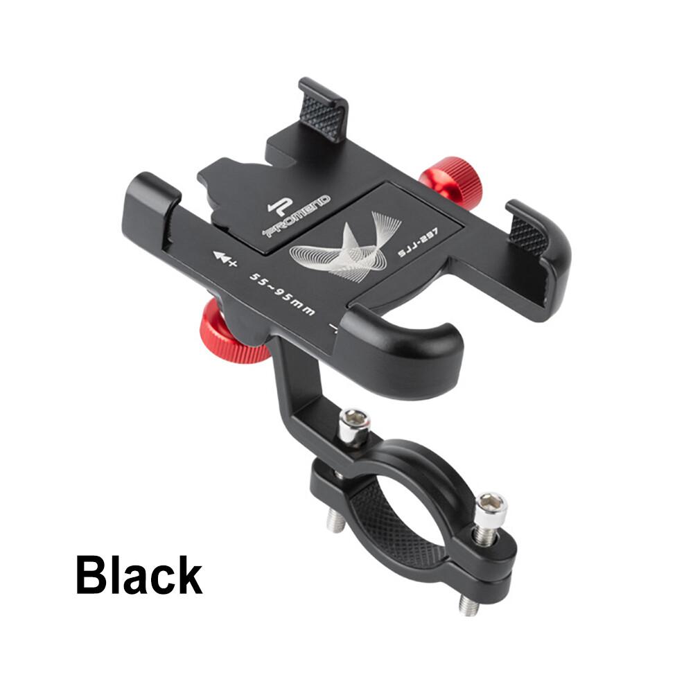 Bike Motorcycle Phone Holder Aluminum Handlebar Phone Mount Adjustable Non-Slip Black
