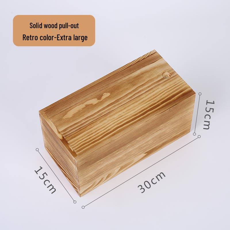 Rectangle Solid Wood Antique Storage Box for Tea and Gifts