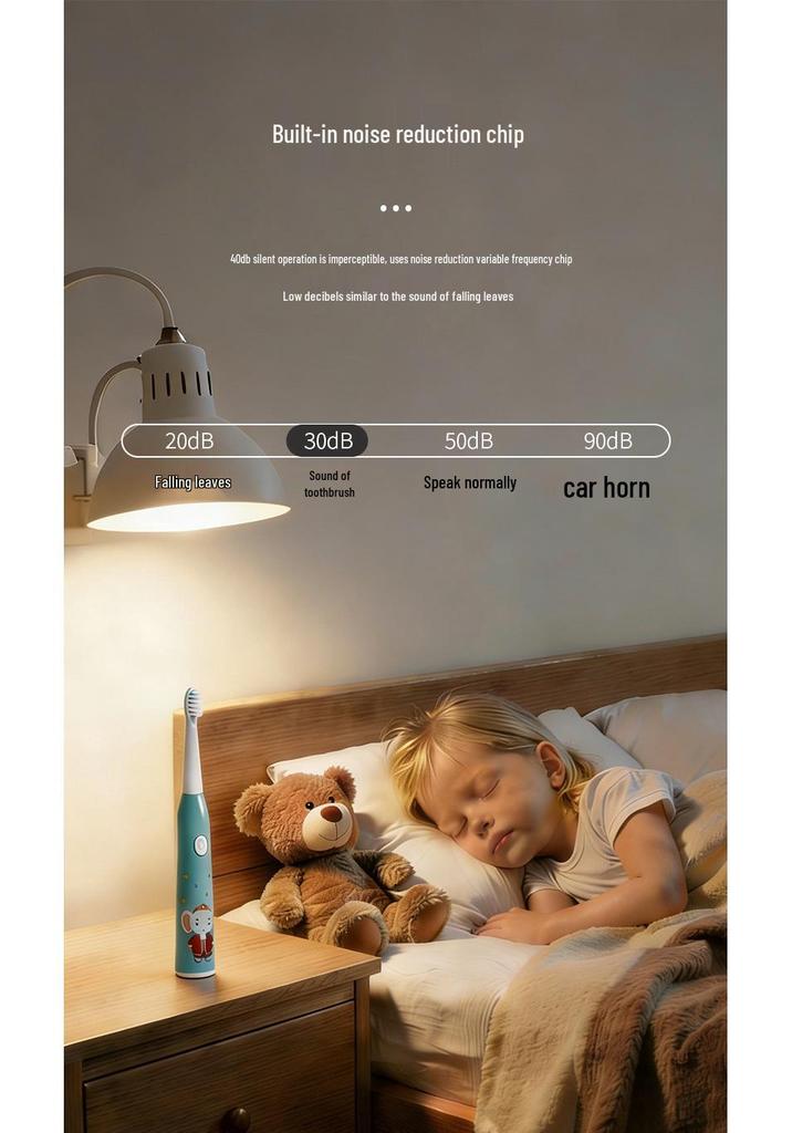 Rechargeable Electric Toothbrush for Kids: Soft Bristles, Waterproof, Automatic, Cartoon Design, Safe for Baby Teeth