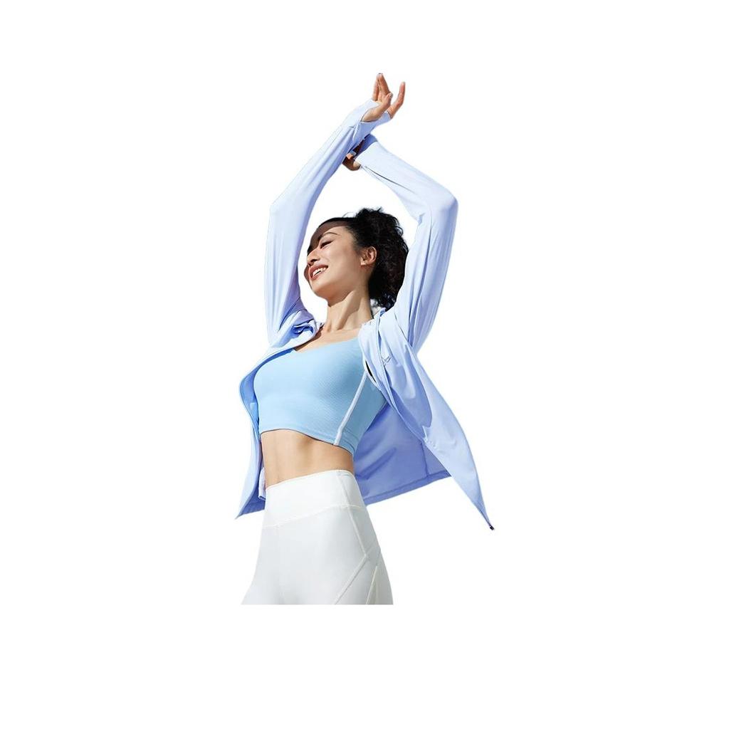 Li Ning Logo Print Hooded Long Sleeve Sweatshirt Women Sweatshirt Purple AWDT578-1