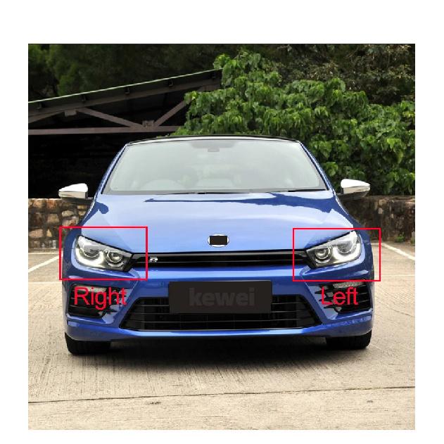 Pair For VW Volkswagen Scirocco 2009-2016 Car Headlight Cover Lens Lampshade Head Light Caps Lamp Shell