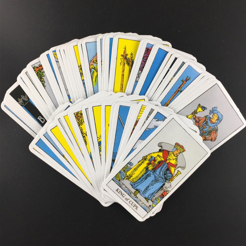 English Tarot Cards Classic Tarot Cards Deck Travel Tarot Card Board Game Power Deck with Guide