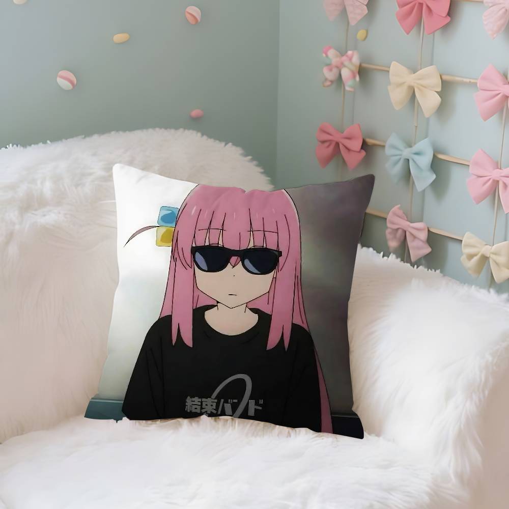 Cute Bbocchi The Rock BocchiS Kawaii Case Plush Fabric Soft Pillowcase Double Sided Print Cushion Cover Household Gifts