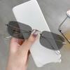 Rimless Photochromic Reading Eyeglasses Luxury Women Men Discolored Far Sight Glasses Anti Blue Light Presbyopia Eyeglasses