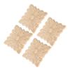 4Pcs Beautiful Flower Pattern Wood Carved Applique Furniture Decoration Garden Door Accessories