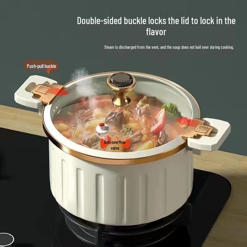 ZISIZ Enamel Micro-Pressure Stew Pot