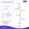 Adjustable Transparent Figure Stand with Bendable Waist Clip - Multiple Sizes