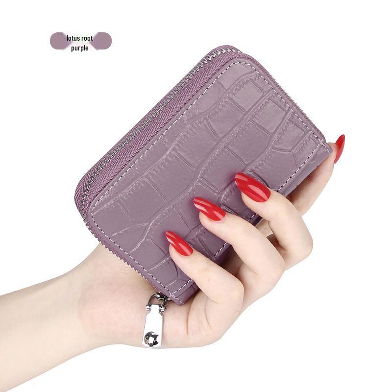 Alligator Pattern RFID Leather Anti-theft Accordion Card Holder - Large Capacity for Men's Business and ID Cards