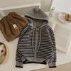 2025 A/W Striped Unisex Kids' Stylish Zip-Up Hoodie