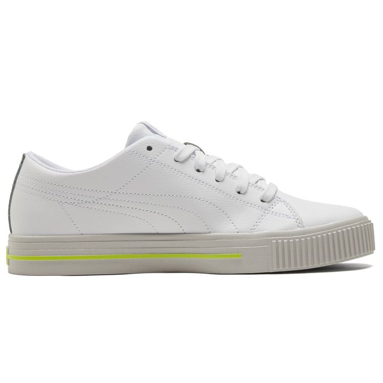 Puma Ever Fs Fabric Synthetic Leather Casual Low-Top Sneakers Unisex Sneakers White Yellow 383029-04