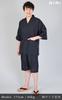 washable jinbei made in linen [AiAi] Cool-looking, cotton-linen (wool-like kimono) Japan, 75% cotton, 25% (M, Black)