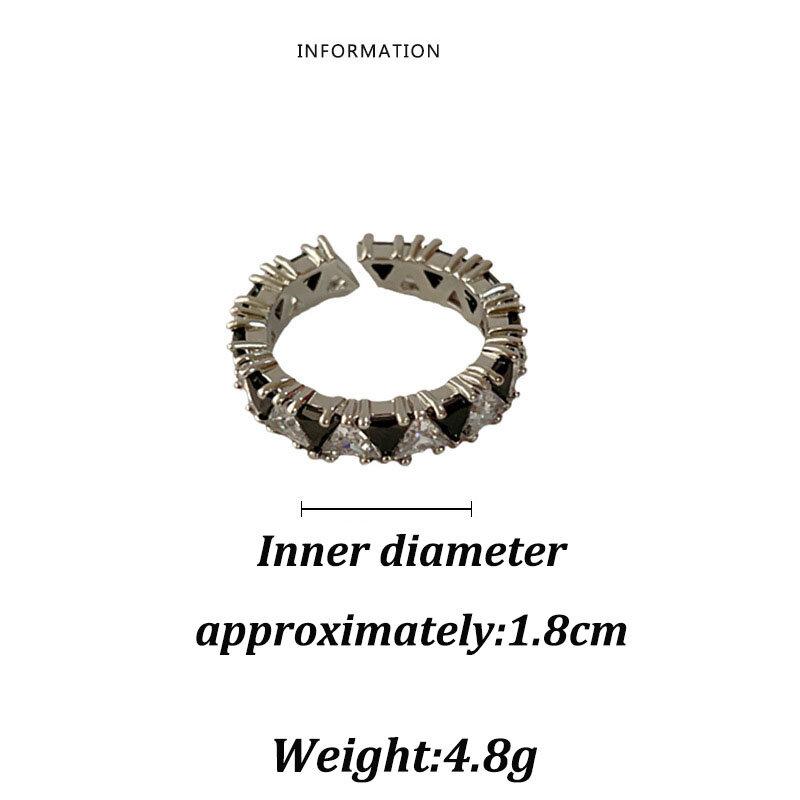 Inel cu zircon Inele de oțel inoxidabil cu zirconiu clasic Moda de lux Femei Inele cu personalitate Fete Norocoase Cadouri pentru petrecere de nuntă