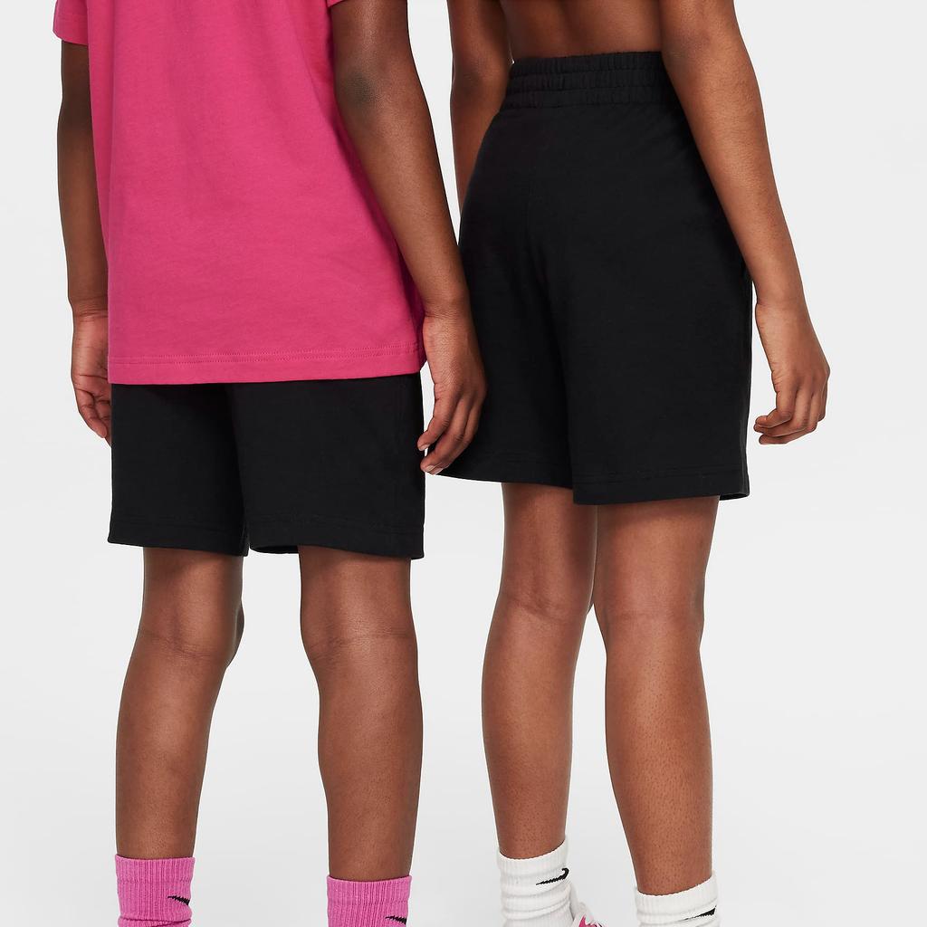 Nike Sportswear Club Comfortable Printed Embroidered Elastic Knit Sweatpants Kids Bottoms Black White FZ5512010