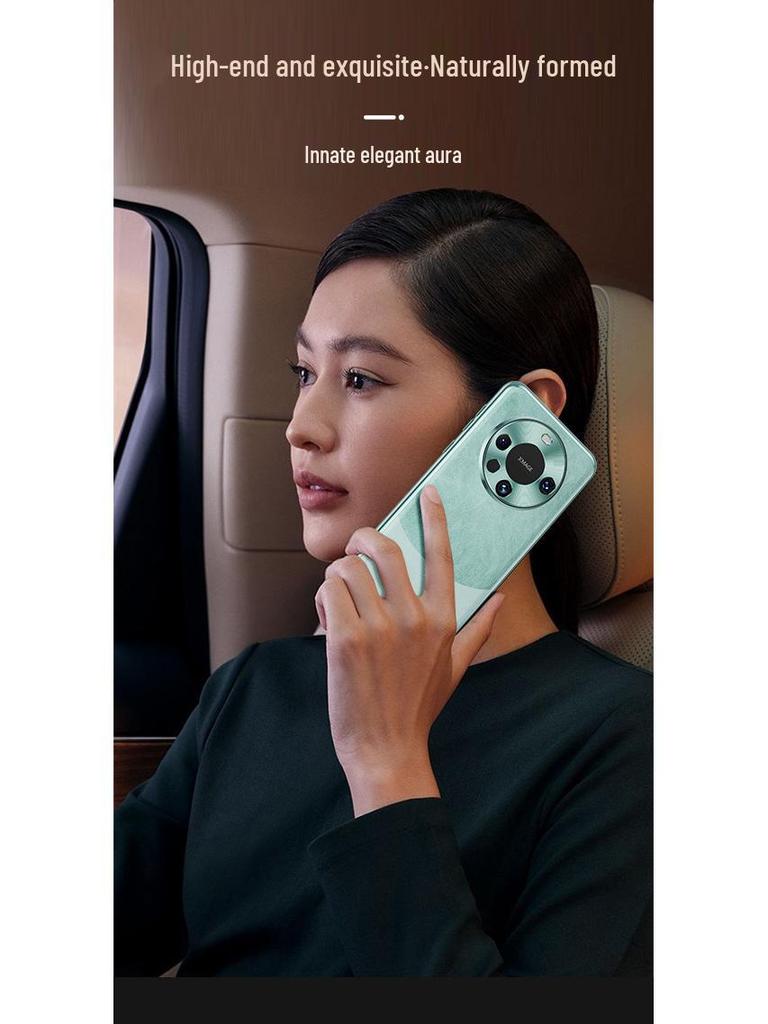 Huawei Mate60 Pro Protective Leather Case - Drop-Proof, Plain Design