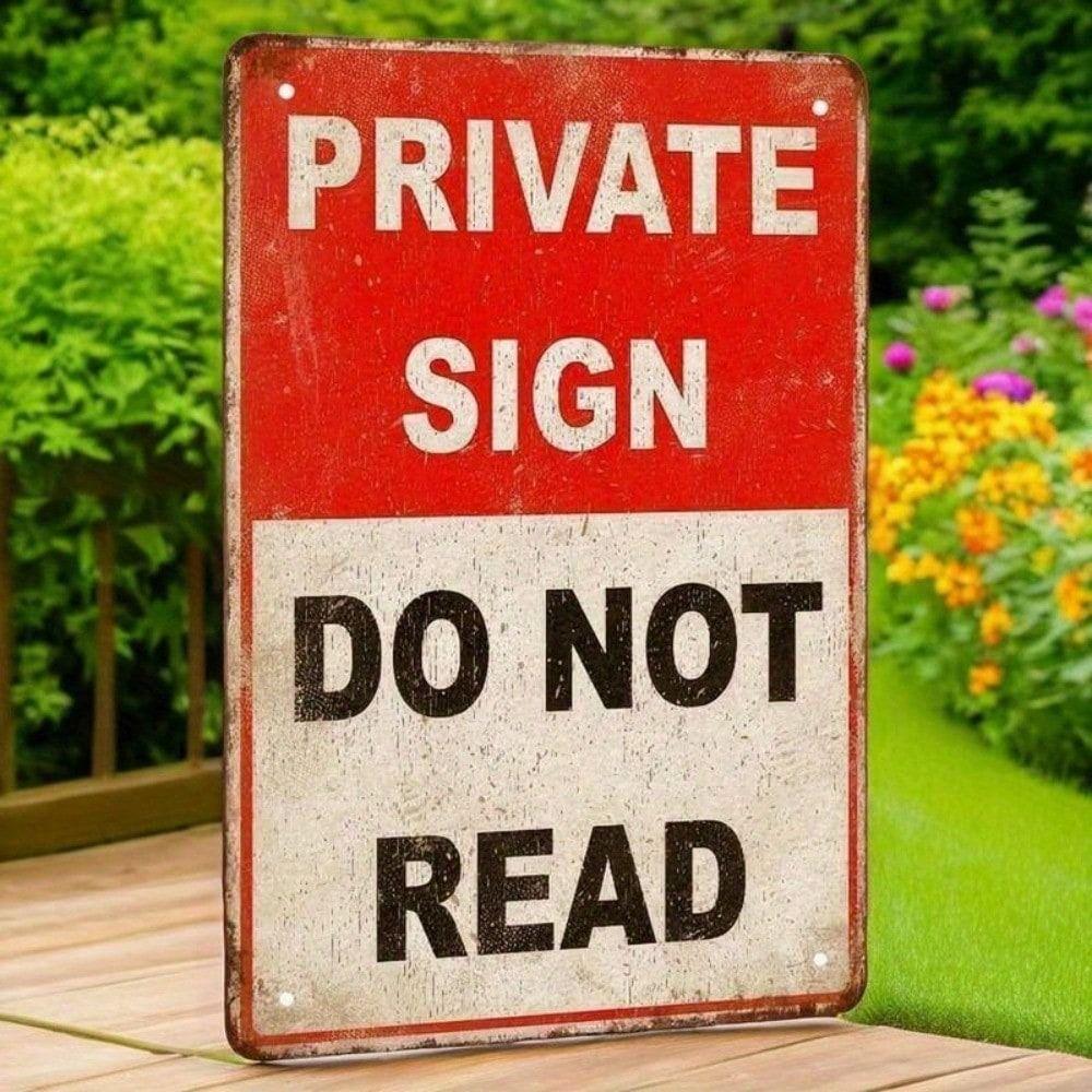 

Vintage Metal Tin Sign Do Not Enter Wall Decor for Living Room