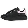 Alexander McQueen Oversized Sneaker Leather Low top Skateboard Shoes Men's Black Rose Jewel 553680WHTQT1436