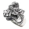 Handmade Vintage Boar Ring Inspired By Tianpeng Marshal Sterling Adjustable Unisex Statement Jewelry