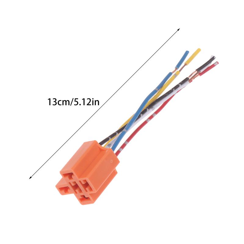 Ceramic Car Relay Holder 5 Pin Auto Relay Socket 5 Pin Relay Connector Plug Ceramic Relay Holder Seat High Relay With Pins