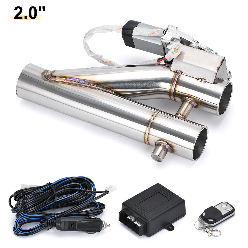 Stainless Steel 304 2.0 2.25 2.5 3 Dual-Valve Electric Exhaust Downpipe Cutout Bypass With Remote Wireless Accessories 2.0 inch EMP84