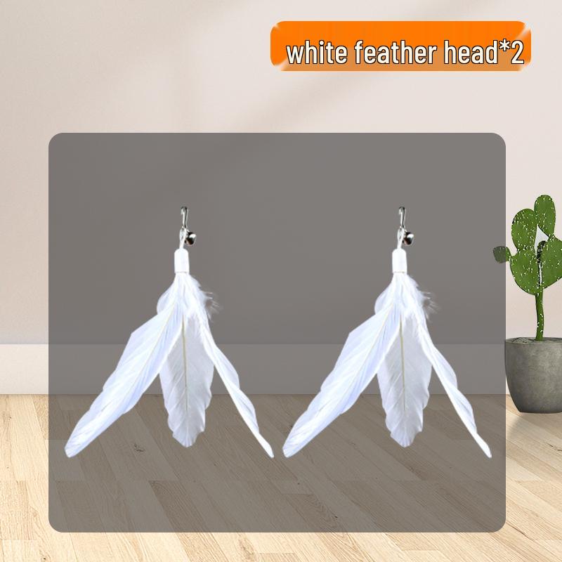 

Cat Toy Self-Play Teaser Wand: Suction Cup, Feather with Bell, Bite-Resistant Silk Flower, Boredom Relief for Kittens