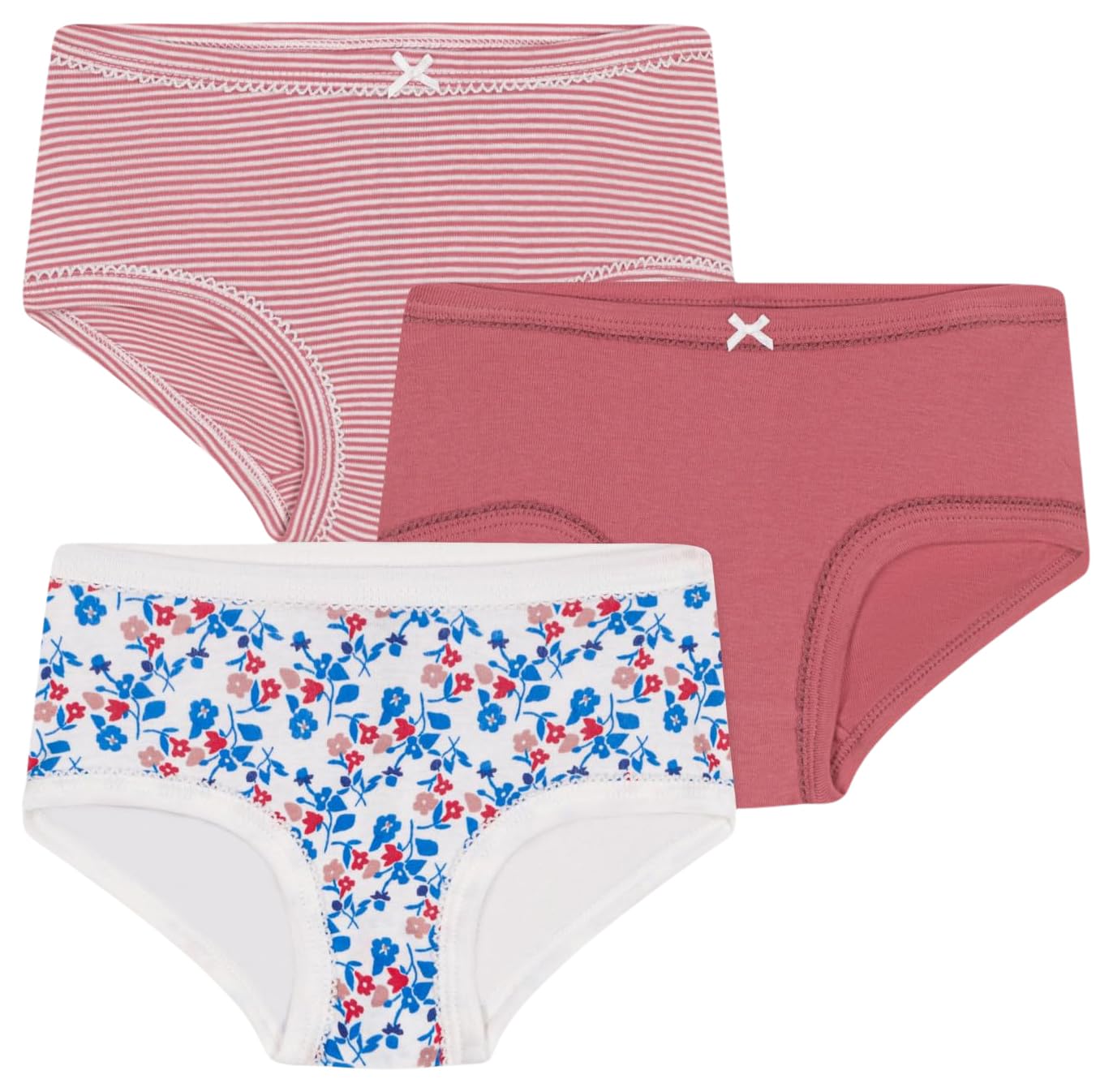 

шорты A0D2WB Разноцветные 1 10 лет 140см [Petit Bateau] С высокой талией 3 штуки