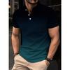 Men's Gradient Shirt - Summer Golf & Casual Button-Down Collar