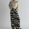 New ArrivalS Open Run Women S Street Camo Color Block Long Skirt Back Slit Slim