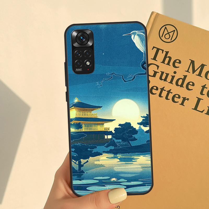 

Художественный чехол в японском стиле для Redmi Note 11 10 Pro, чехол для Redmi Note 9 Pro 7 8 10S 11S 9A 9C K50 K40 Gaming Redmi Note 11 Pro