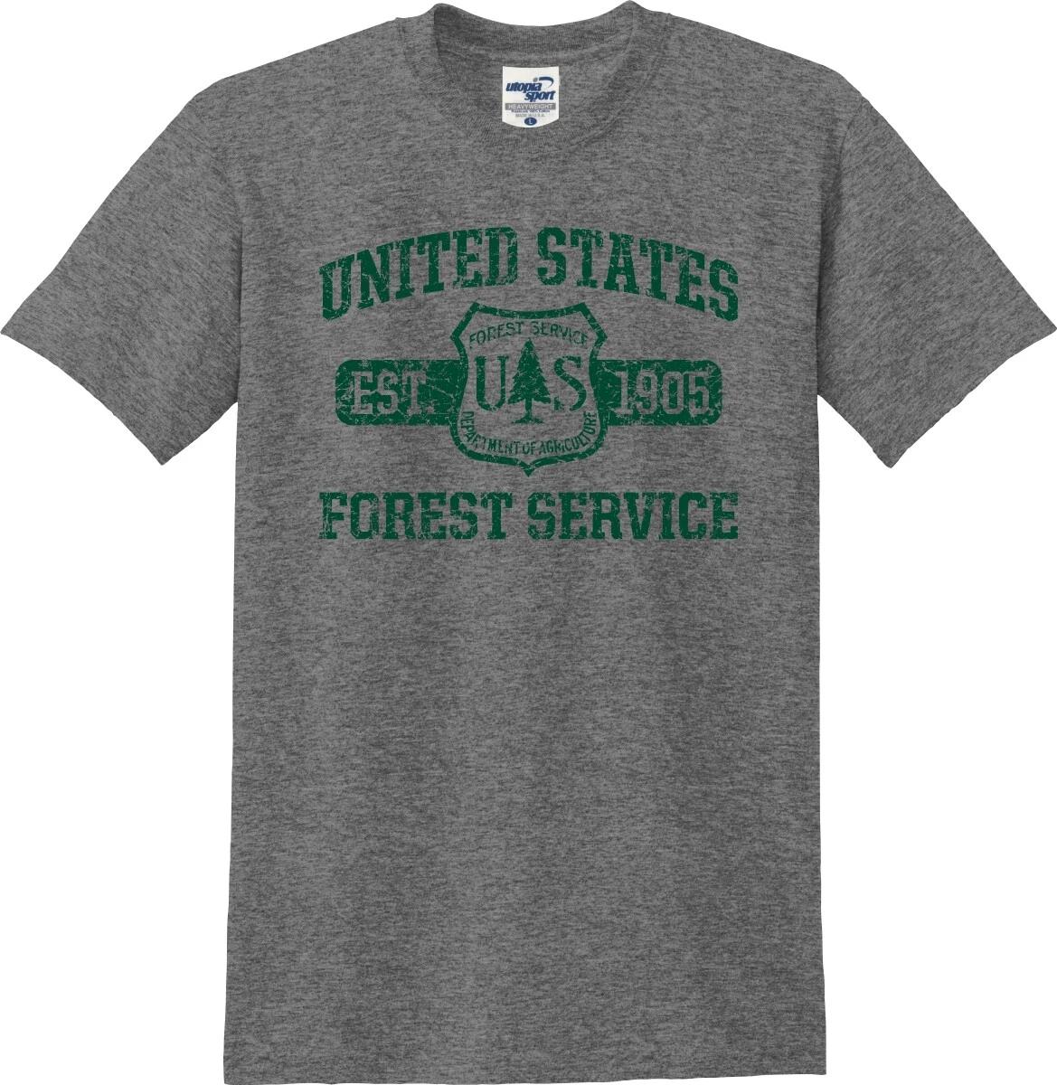 US Forest Service Crest Established 1905 Distressed Unisex T shirt (S-5X) XL