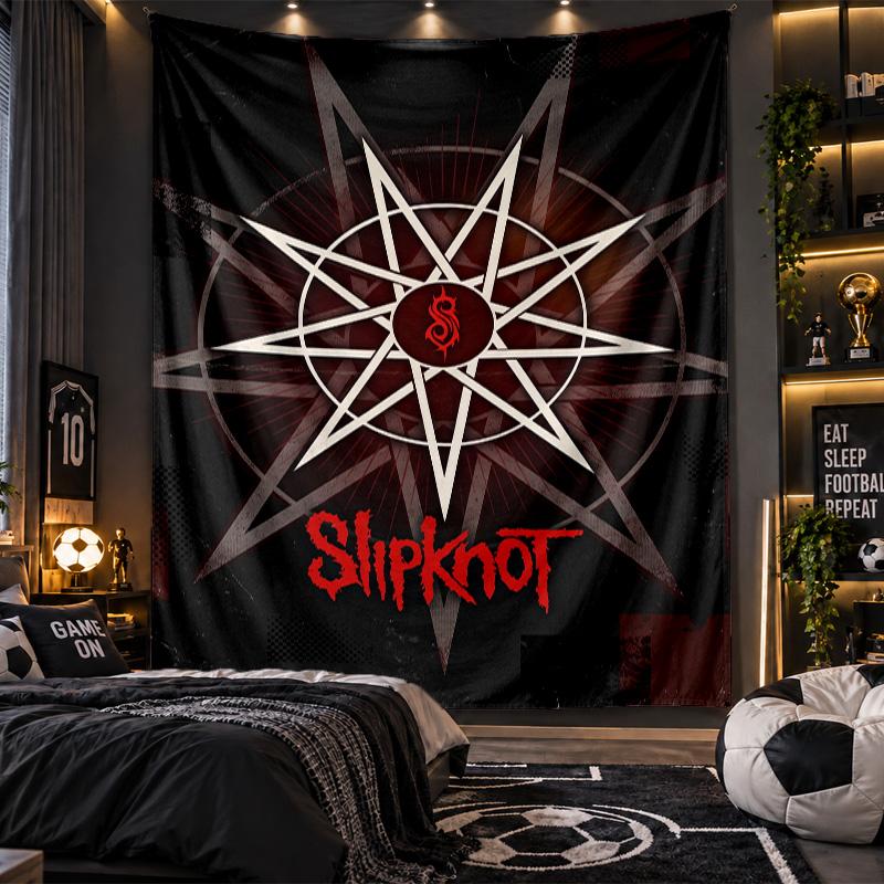 Wall Hanging Tapestry Slipknot Print Cloth for Living Room Bedroom Home Decor