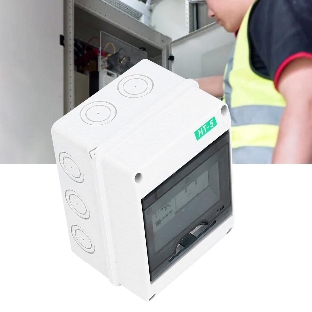 Distribution Box 1 Way 15A IP65 Waterproof Circuit Breaker Protection Case 110‑250VAC US Plug for In
