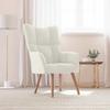 Vidaxl Armchair, Cream, Upholstered In Velvet