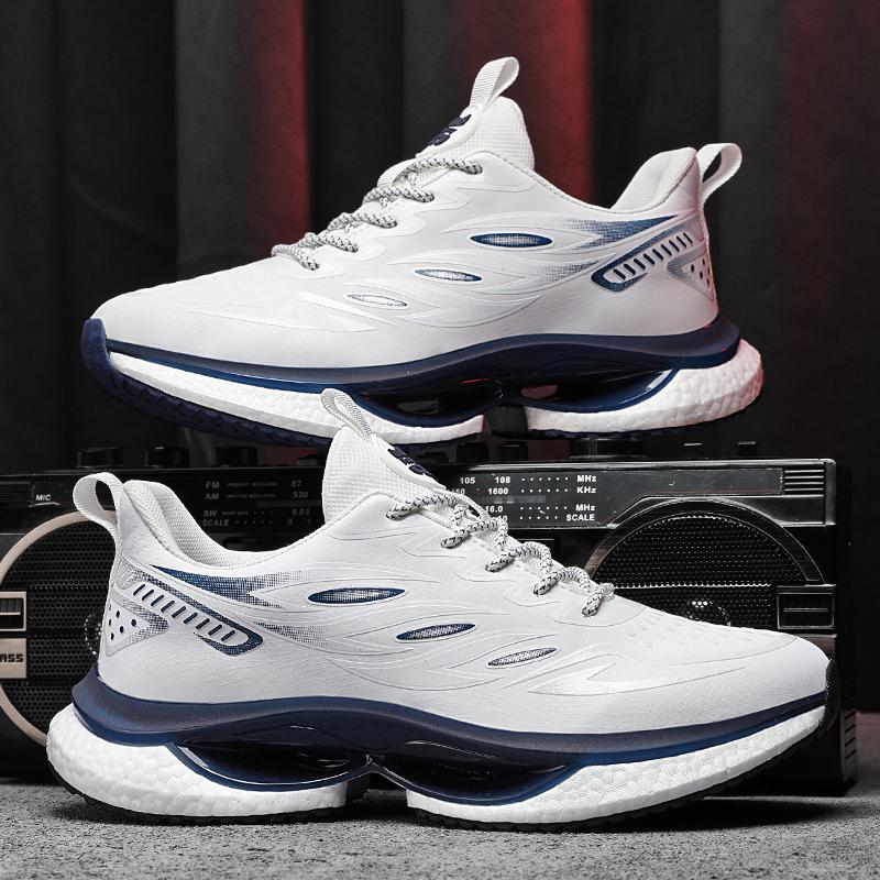 Pánská sportovní obuv pro volný čas, síťovaná, prodyšná, módní, šněrovací, běžecké boty, vycházky, každodenní tenisky, jogging, tréninková obuv