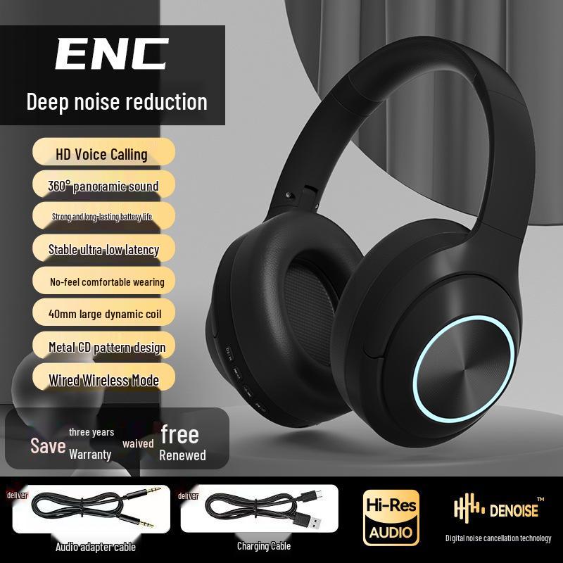 Exclusive Glow Bluetooth Headphones: Rotatable, Large Earcups, Long Battery Life