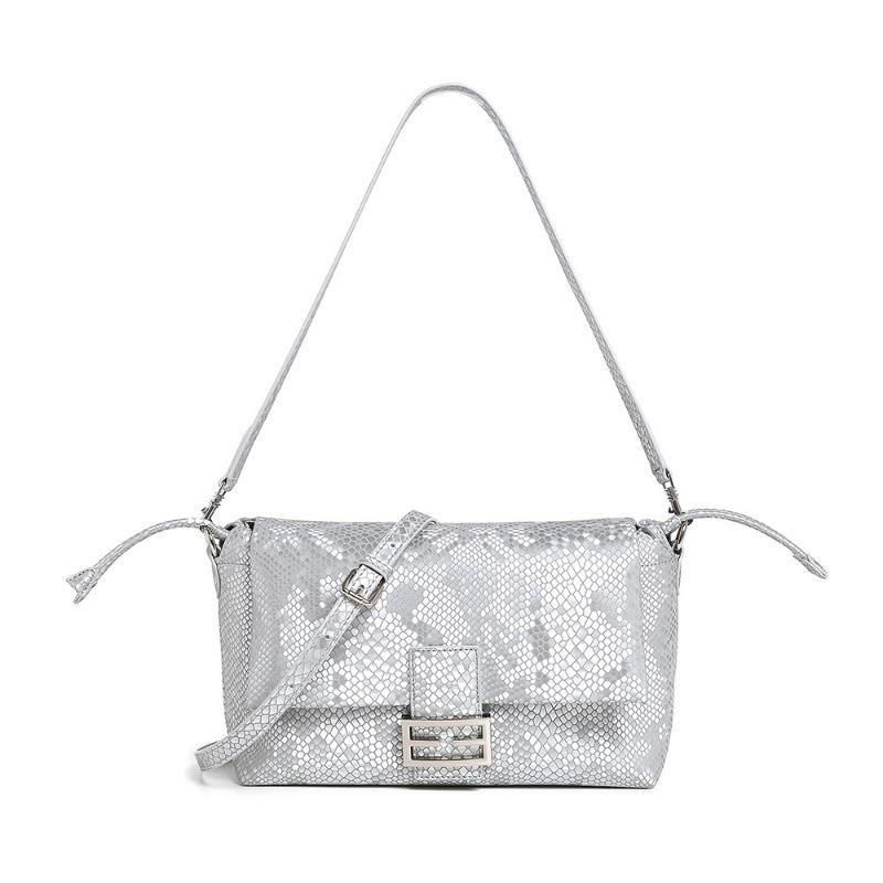 Enkel handväska axelväska retro läder exklusiv och mångsidig väska