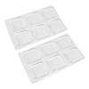 12pcs Door Stopper Clear Rubber Transparent Self Adhesive Door Handle Knob Stopper Bumper Guard for