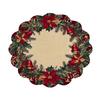 Tapis décoratif d'isolation thermique Rond Set de table de Noël, 14 pouces Motif festif Antidérapant Protecteur de table, Protecteur de table pour maison de vacances Endroit pour