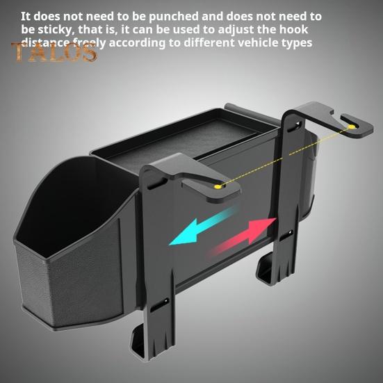 Úložný box na autosedačku, organizér na zadní sedadlo auta s držákem na 2 nápojové kelímky, multifunkční úspora místa v interiéru auta pro SUV, dodávky, nákladní automobily